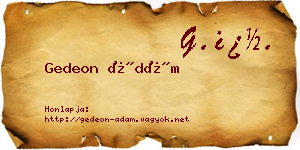 Gedeon Ádám névjegykártya